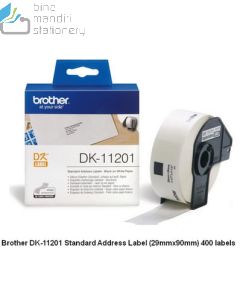 Brosur gambar perlengkapan kantor Brother DK-11201 Label 29mmx90mm 400 labels P-touch Tape