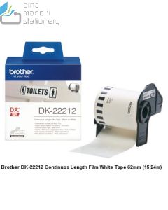 E-Katalog image atk P-touch Tape Brother DK-22212 Continuos Length Film White Tape 62mm 15.24m