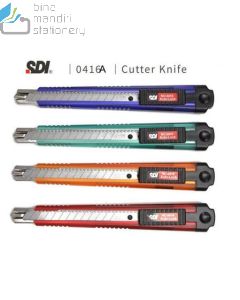 Macam macam alat tulis kantor SDI 0416A Cutter Knife (A-300) Translucent Auto Lock Pisau Kater Kecil dan gambarnya