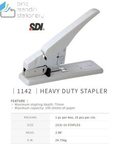 Gambar Alat Jilid Kertas SDI 1142 Extra Heavy Duty Stapler 23/24 (Max 240 Lbr) merek SDI