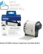 P-touch Tape Brother DK-22205 Continuous Length Paper Tape 62mm 30.48m gambar terbaru