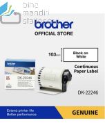 Brosur gambar alat tulis Brother DK-22246 Continuous Paper Label Roll 103mm 30.48m P-touch Tape